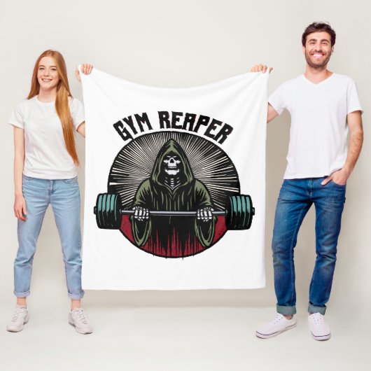 Gym Sensenmann Workout Fleecedecke (Beispiel)