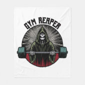 Gym Sensenmann Workout Fleecedecke (Vorderseite)