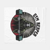 Gym Sensenmann Workout Fleecedecke (Vorderseite (Horizontal))