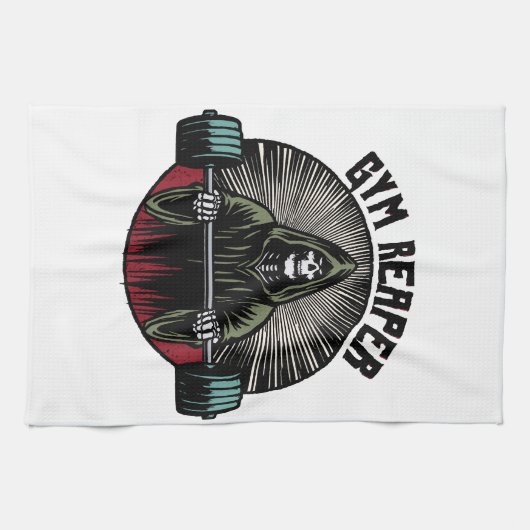Gym Sensenmann Workout Geschirrtuch (Horizontal)