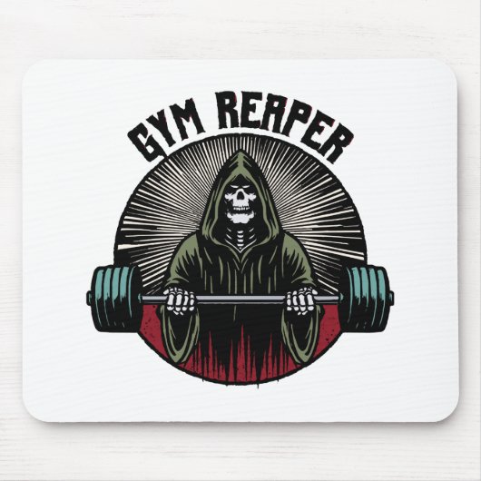 Gym Sensenmann Workout Mousepad (Vorne)