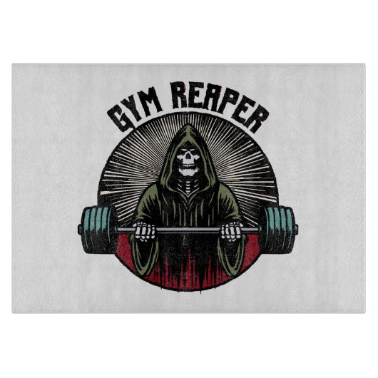 Gym Sensenmann Workout Schneidebrett (Vorderseite)