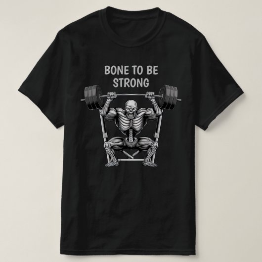 Gym Skeleton Black T-Shirt (Design vorne)