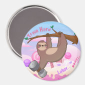 Gym Sloth Magnet (Vorderseite/Rückseite)