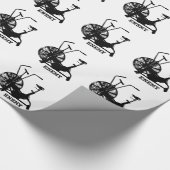 Gym Spaß Schwarz-weiß Funny Workout Geschenkpapier (Ecke)