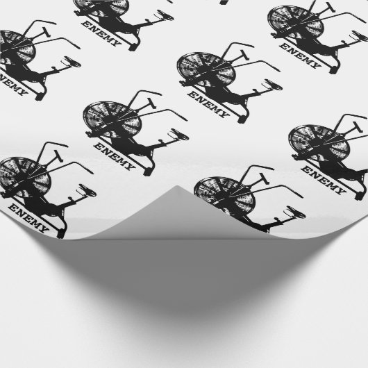 Gym Spaß Schwarz-weiß Funny Workout Geschenkpapier (Ecke)