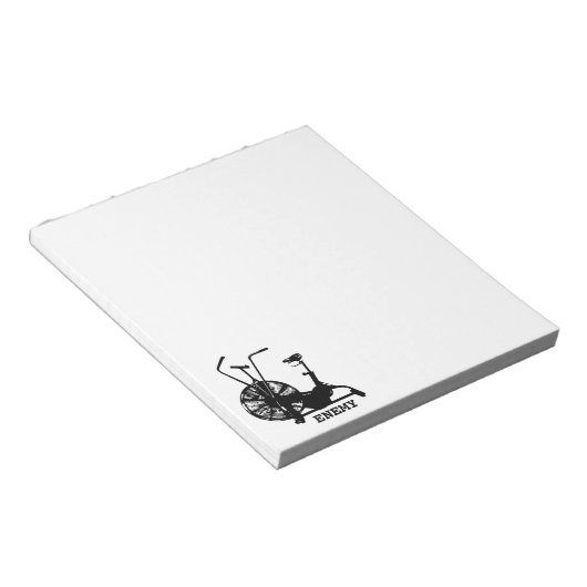 Gym Spaß Schwarz-weiß Funny Workout Notizblock (angewinkelt)