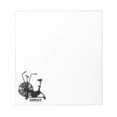 Gym Spaß Schwarz-weiß Funny Workout Notizblock (Vorderseite)