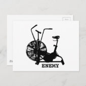 Gym Spaß Schwarz-weiß Funny Workout Postkarte (Vorne/Hinten)