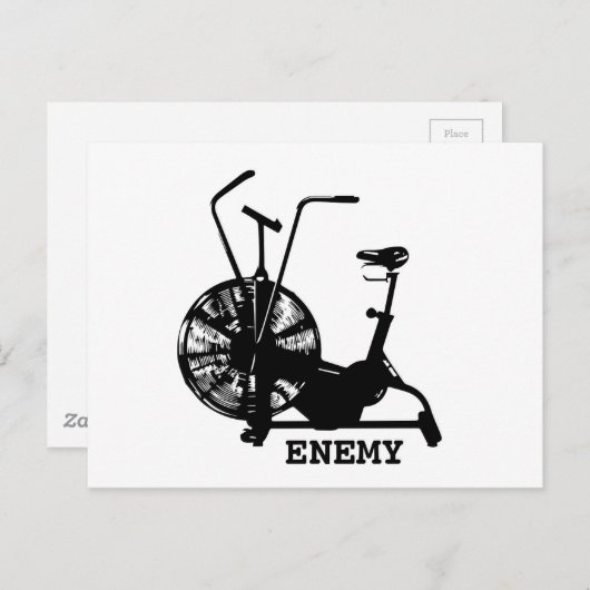 Gym Spaß Schwarz-weiß Funny Workout Postkarte (Vorne/Hinten)