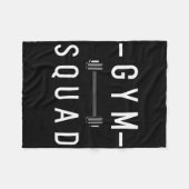Gym Squad Bodybuilding Motivierend Zitat Gym Arbei Fleecedecke (Vorderseite (Horizontal))