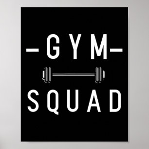 Gym Squad Bodybuilding Motivierend Zitat Gym Arbei Poster