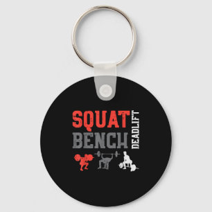 Gym Squat Bench Deadlift Powerlift Workout Fitness Schlüsselanhänger
