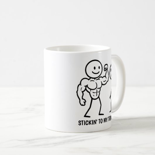 Gym-Strichmännchen Kaffeetasse (VorderseiteRechts)