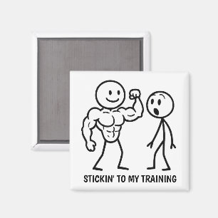 Gym-Strichmännchen Magnet