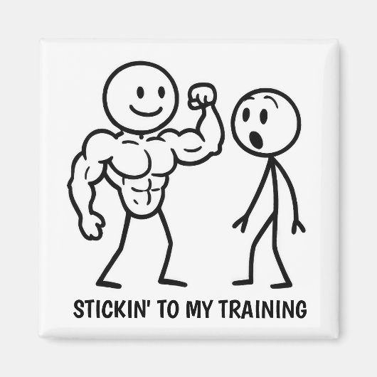 Gym-Strichmännchen Magnet (Vorne)