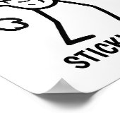 Gym-Strichmännchen Poster (Ecke)