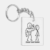 Gym-Strichmännchen Schlüsselanhänger (Vorderseite links)