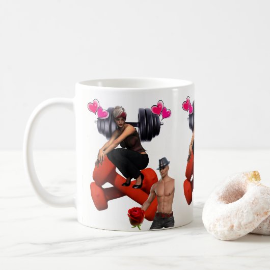Gym-Tasse Kaffeetasse (Mit Donut)