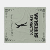 Gym Team Fleece Med Blanket Schwarzer Text für Typ (Vorderseite (Horizontal))
