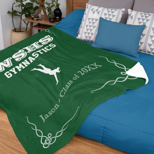 Gym Team Fleece Sm Blanket Weißer Text für Typ