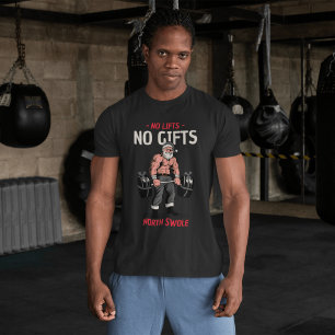 Gym Themed Geschwollener Weihnachtsmann Rafting T-Shirt