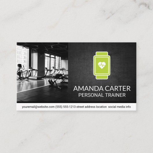 Gym | Überwachung des Herzens Visitenkarte (Vorderseite)