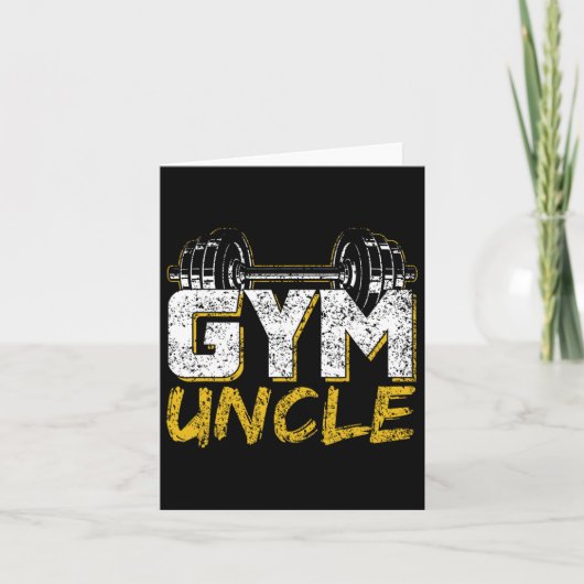 Gym Uncle Black Workout Karte (Vorderseite)