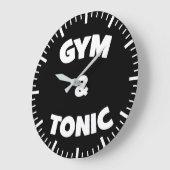 Gym und Tonic - Funny Novelout Workout Große Wanduhr (Winkel)