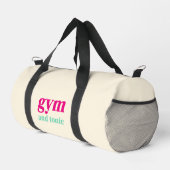 Gym und Tonic Quote Art Duffle Tasche (Rechte Ecke)