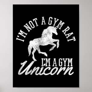 Gym Unicorn - Funny Fitness Sport Bodybuilding Poster