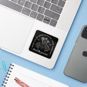 Gym vertraue dem behaltend Prozess, schwarz zu wer Aufkleber (Laptop mit iPhone)