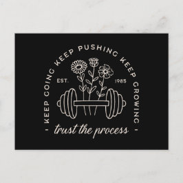 Gym vertrauen dem behaltend Prozess Postkarte