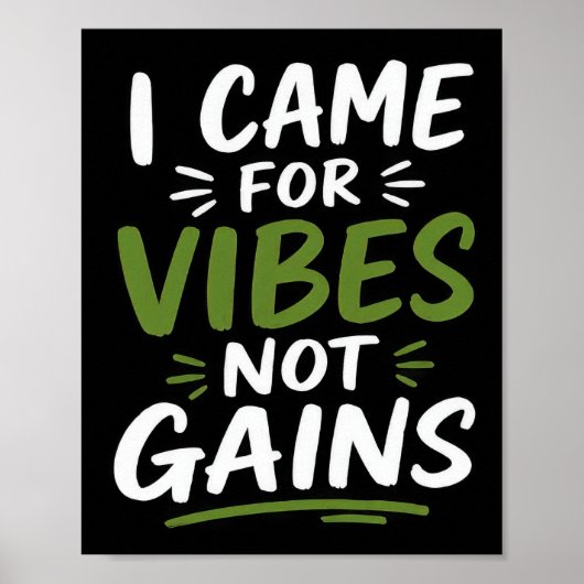 Gym Vibes Schwarz Poster (Vorne)