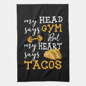 Gym vs Tacos - Funny Novelty Workout Geschirrtuch (Vertikal)