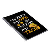 Gym vs Tacos - Funny Novelty Workout Notizblock (Rechte Seite)