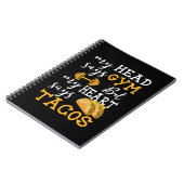 Gym vs Tacos - Funny Novelty Workout Notizblock (Linke Seite)