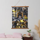 Gym-Wandbehang-Tapete Wandteppich Mit Holzrahmen (Schlafzimmer)