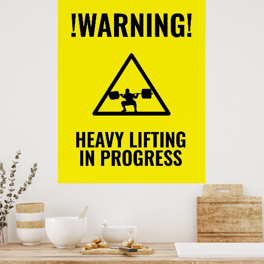 Gym-Warnschild Poster (Küche)