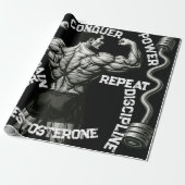 Gym Warrior Black Gift Paper Geschenkpapier (Ungerollt)