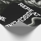 Gym Warrior Black Gift Paper Geschenkpapier (Ecke)