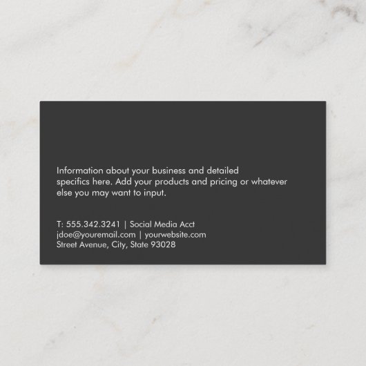 Gym Weights | Athletic Man Flexing Visitenkarte (Rückseite)