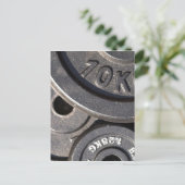 Gym Weights Postkarte (Stehend Vorderseite)