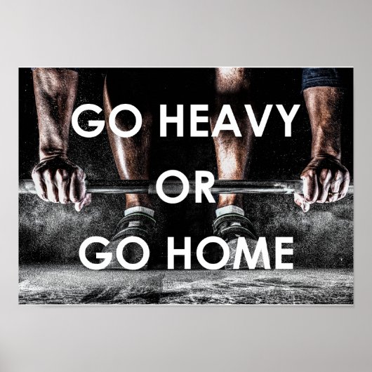Gym Weights Training Fitness Motivierend Poster (Vorne)