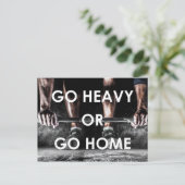 Gym Weights Training Fitness Motivierend Postkarte (Stehend Vorderseite)