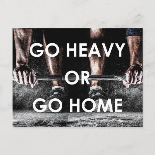 Gym Weights Training Fitness Motivierend Postkarte (Vorderseite)