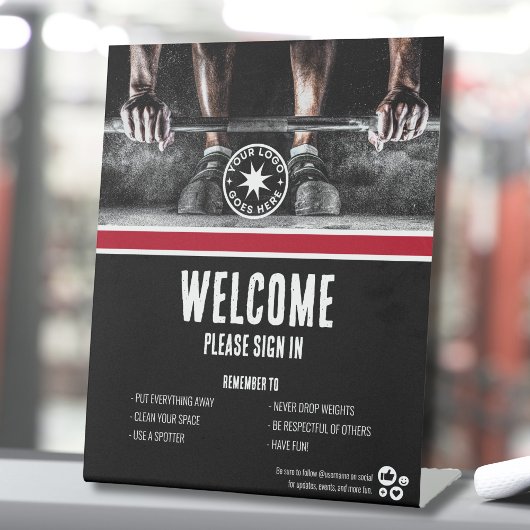 Gym Welcome Sockelschild