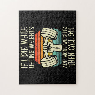 Gym, wenn ich Die Hebe Gewicht Funny Workout Fitne Puzzle