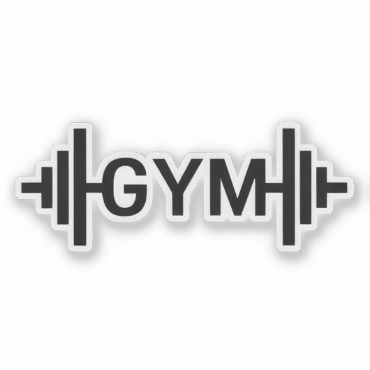 Gym Word Aufkleber (Vorderseite)