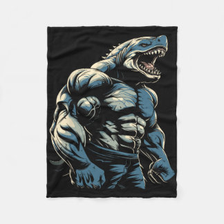 Gym Workout Bodybuilding Shark Fleecedecke